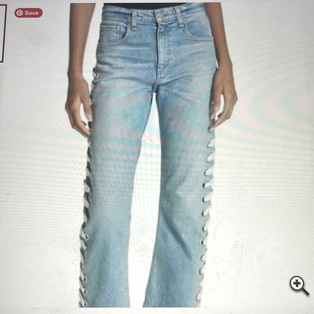 Veronica Beard gorgeous side lace up jeans, size 27